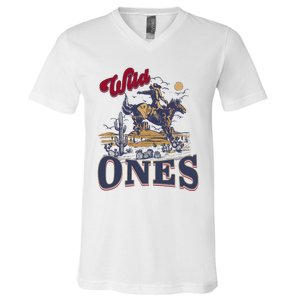 Wild Ones Cowboy Western Country V-Neck T-Shirt