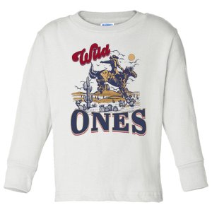 Wild Ones Cowboy Western Country Toddler Long Sleeve Shirt