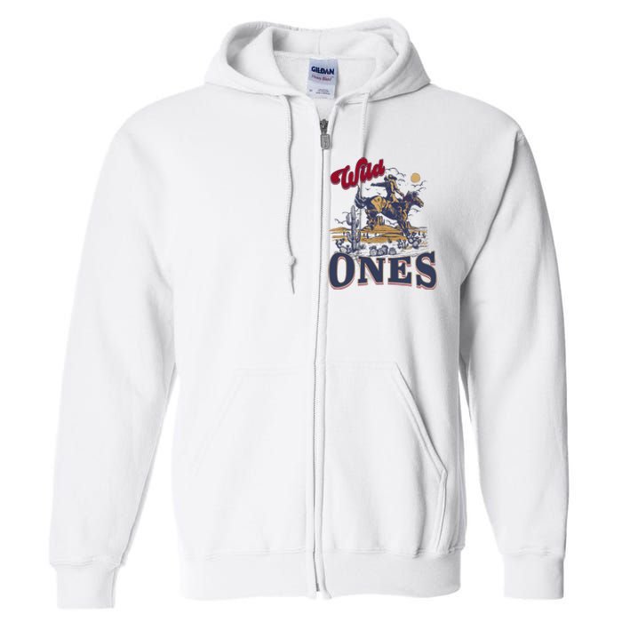 Wild Ones Cowboy Western Country Full Zip Hoodie