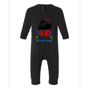 Womens On Cruise Mode Cruise Vacation Family Trendy Gift Infant Fleece One Piece