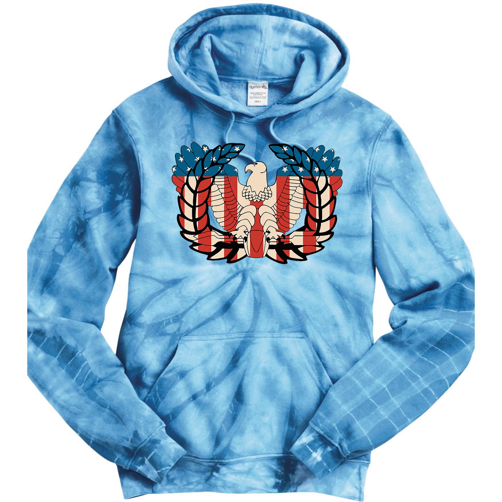 Warrant Officer Corps Eagle Rising Retro Flag Tie Dye Hoodie
