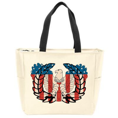 Warrant Officer Corps Eagle Rising Retro Flag Zip Tote Bag