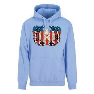 Warrant Officer Corps Eagle Rising Retro Flag Unisex Surf Hoodie