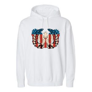 Warrant Officer Corps Eagle Rising Retro Flag Garment-Dyed Fleece Hoodie