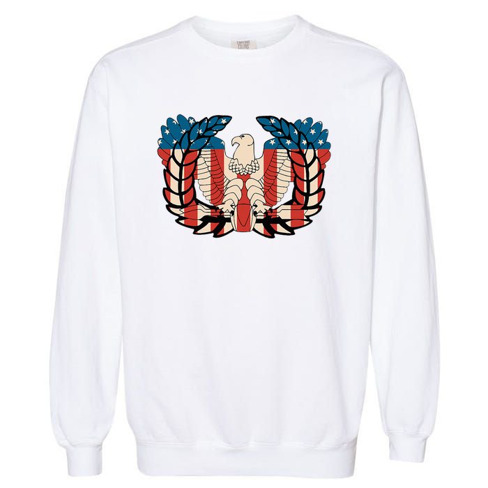 Warrant Officer Corps Eagle Rising Retro Flag Garment-Dyed Sweatshirt