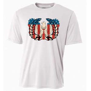 Warrant Officer Corps Eagle Rising Retro Flag Cooling Performance Crew T-Shirt