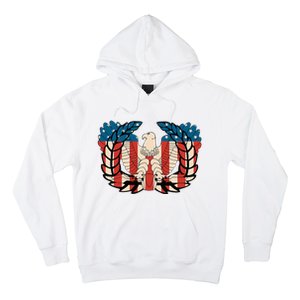 Warrant Officer Corps Eagle Rising Retro Flag Hoodie