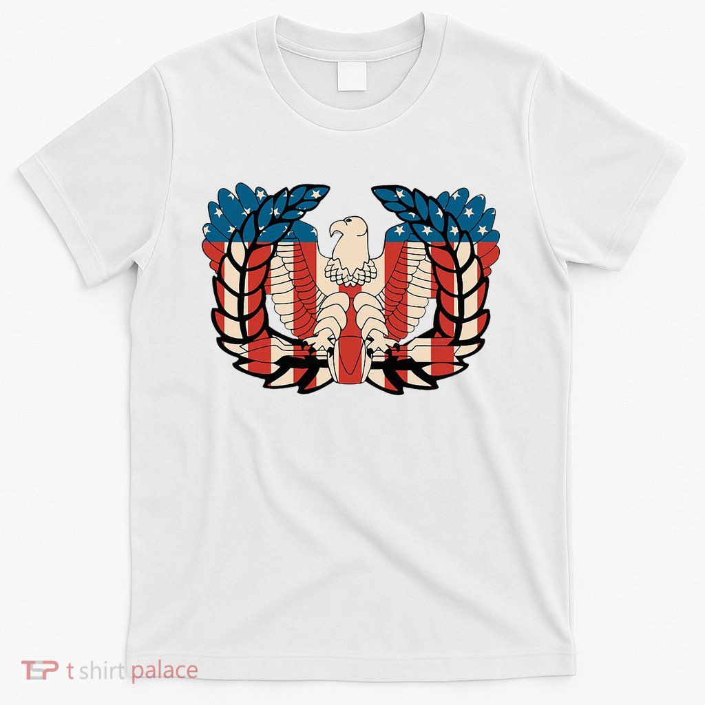Warrant Officer Corps Eagle Rising Retro Flag T-Shirt