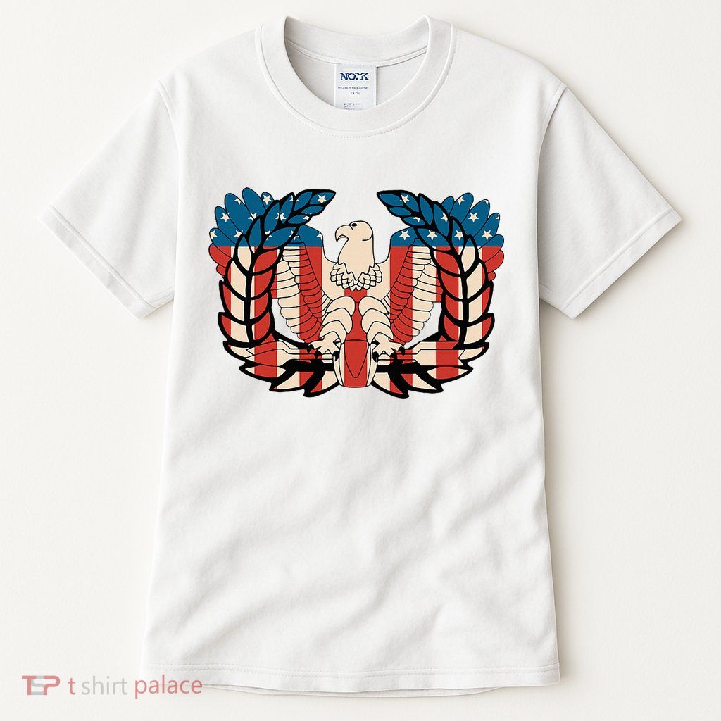 Warrant Officer Corps Eagle Rising Retro Flag Tall T-Shirt