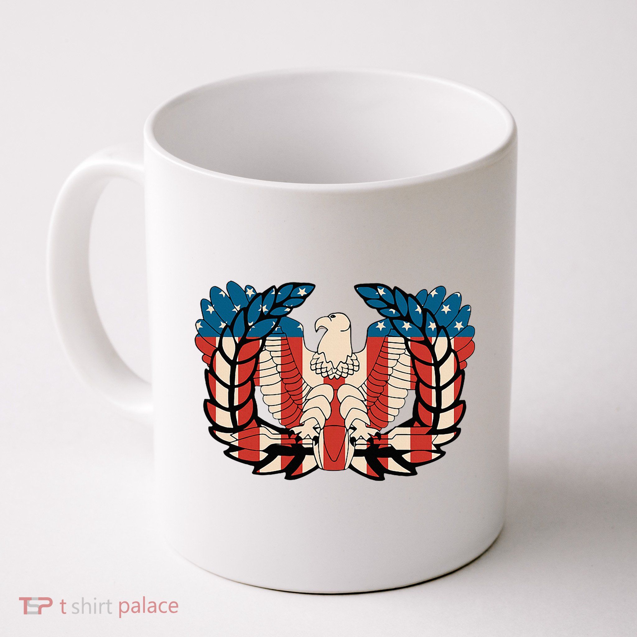 Warrant Officer Corps Eagle Rising Retro Flag Mug