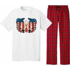 Warrant Officer Corps Eagle Rising Retro Flag Pajama Set