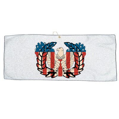 Warrant Officer Corps Eagle Rising Retro Flag Large Microfiber Waffle Golf Towel