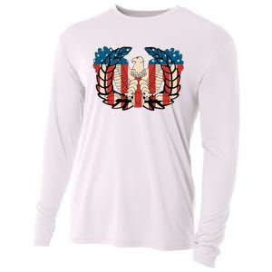 Warrant Officer Corps Eagle Rising Retro Flag Cooling Performance Long Sleeve Crew