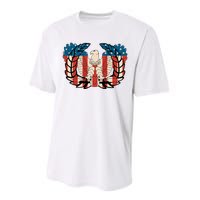 Warrant Officer Corps Eagle Rising Retro Flag Performance Sprint T-Shirt