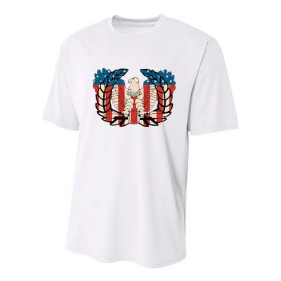 Warrant Officer Corps Eagle Rising Retro Flag Youth Performance Sprint T-Shirt