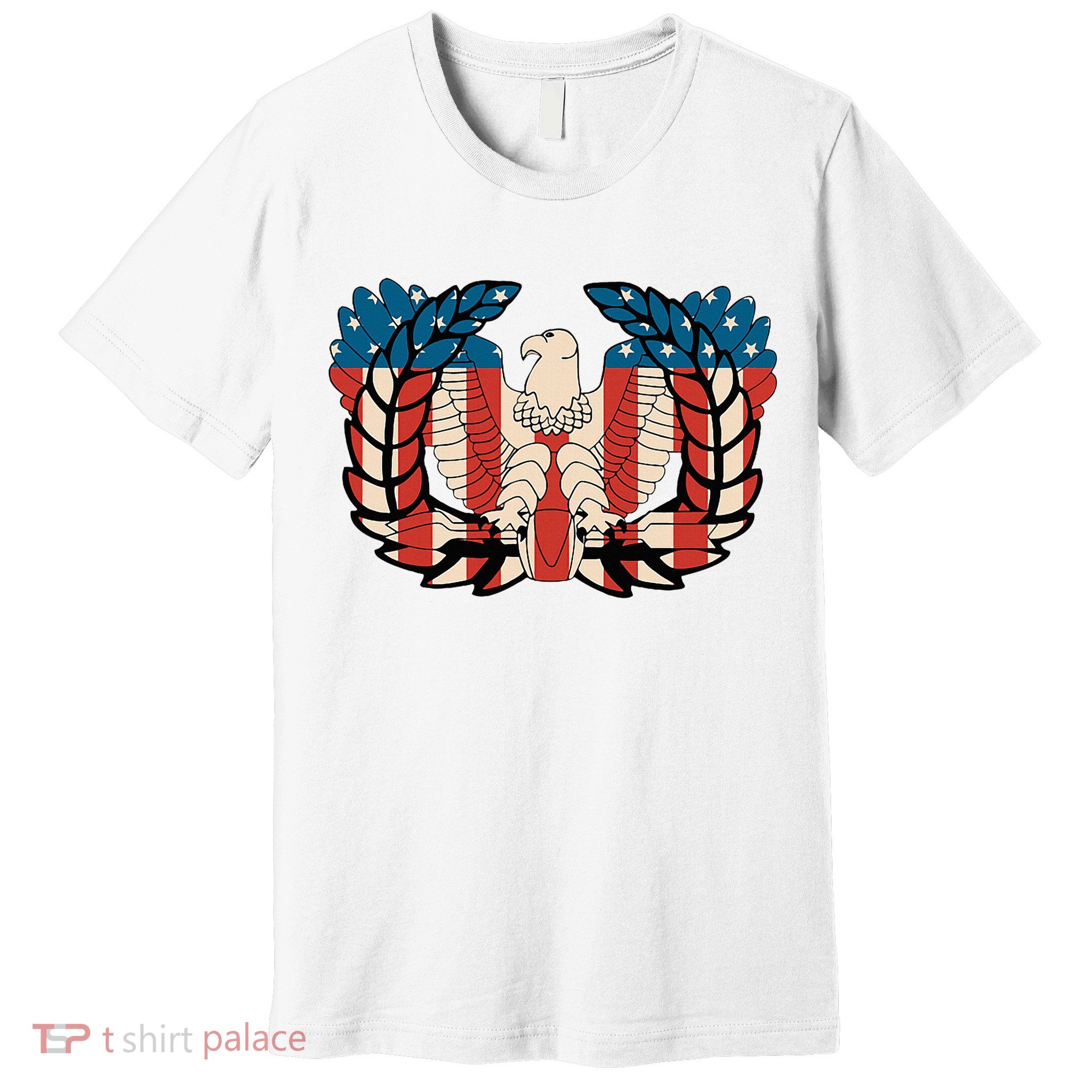 Warrant Officer Corps Eagle Rising Retro Flag Premium T-Shirt