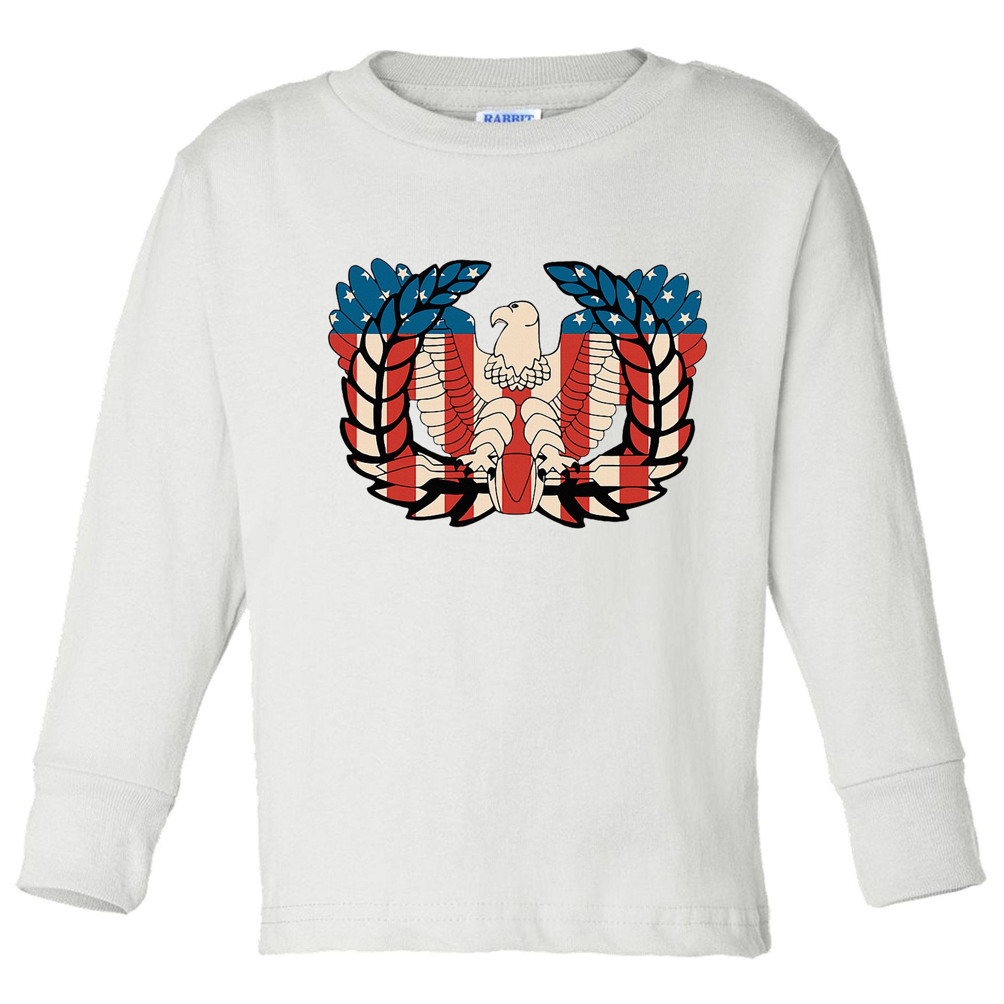 Warrant Officer Corps Eagle Rising Retro Flag Toddler Long Sleeve Shirt