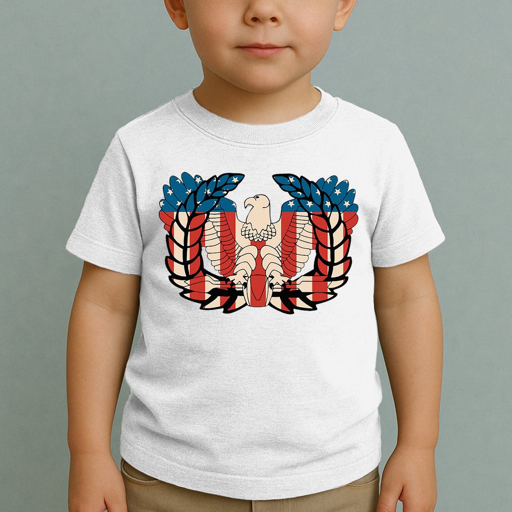 Warrant Officer Corps Eagle Rising Retro Flag Toddler T-Shirt