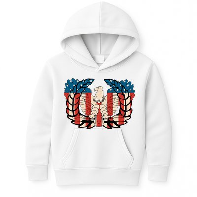 Warrant Officer Corps Eagle Rising Retro Flag Kids Hoodie