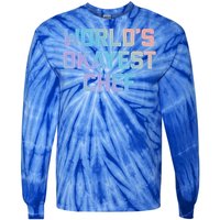 Worlds Okayest Chef Great Gift Funny Chef Cooking Food Chef Gift Tie-Dye Long Sleeve Shirt