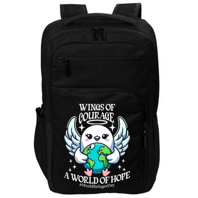 Wings Of Courage World Of Hope World Refugee Day Dove Earth Gift Impact Tech Backpack