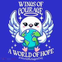 Wings Of Courage World Of Hope World Refugee Day Dove Earth Gift Poster