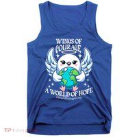 Wings Of Courage World Of Hope World Refugee Day Dove Earth Gift Tank Top