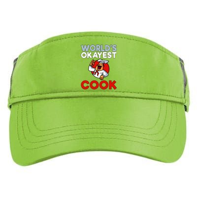 Worlds Okayest Cook Chef Cooking Lover Culinary Gift Adult Drive Performance Visor