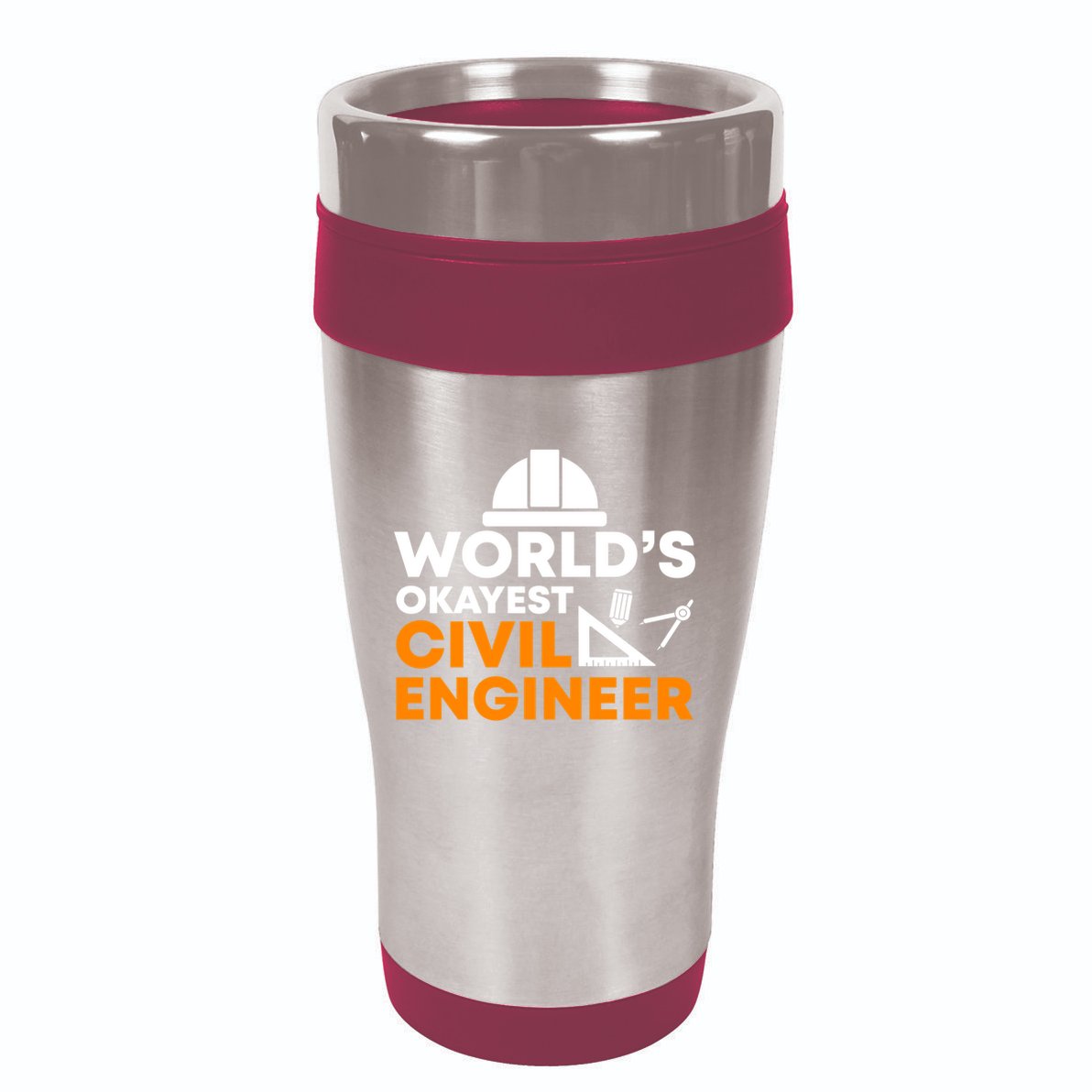 Worlds Okayest Civil Engineer Civil Engineer Dad Funny Gift 16oz Travel Tumbler