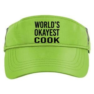 Worlds Okayest Cook Funny Chef Gift Adult Drive Performance Visor