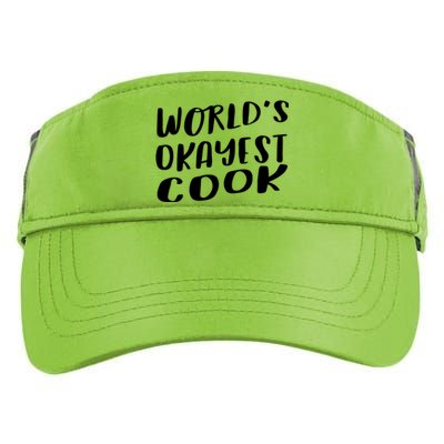 Worlds Okayest Cook Funny Kitchen Chef Cute Gift Adult Drive Performance Visor