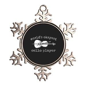 WorldS Okayest Cello Player Funny Cello Funny Cellist Metallic Star Ornament