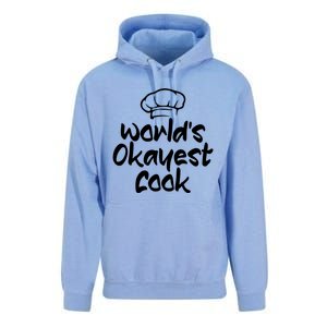 Worlds Okayest Cook Funny Saying Tee For Unisex Cooking Ent Gift Unisex Surf Hoodie