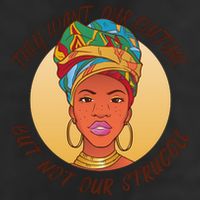 Want Our Culture Not Our Struggle African Female 7 Panel Mesh Trucker Snapback Hat