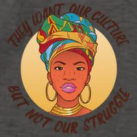 Want Our Culture Not Our Struggle African Female Vector Backpack