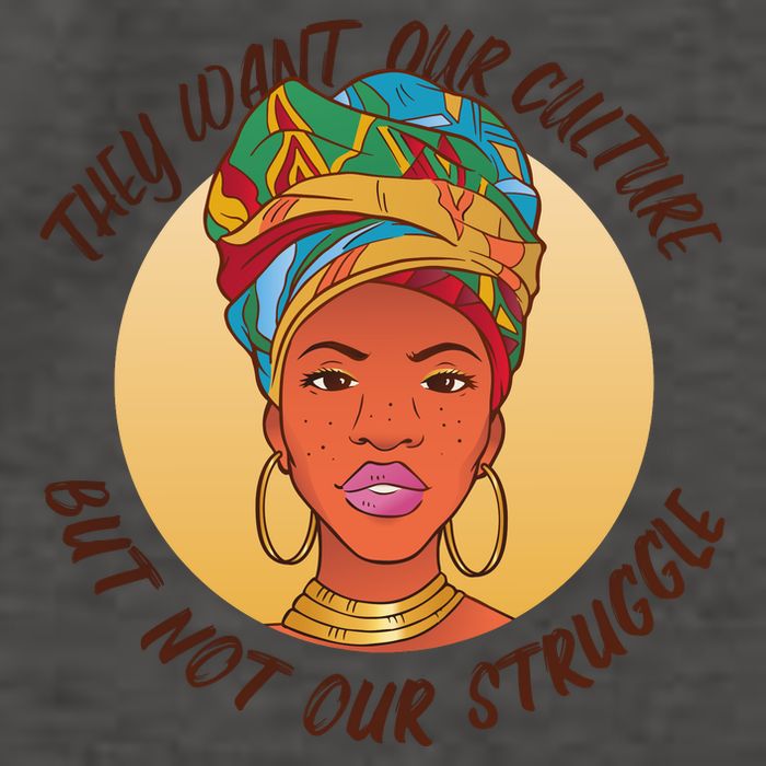 Want Our Culture Not Our Struggle African Female Vector Backpack