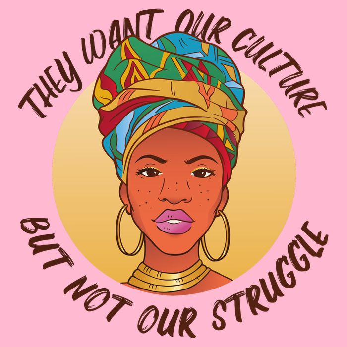 Want Our Culture Not Our Struggle African Female Women's V-Neck T-Shirt