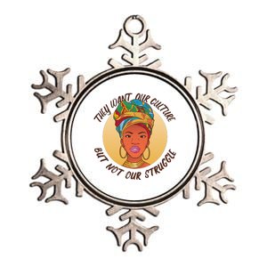 Want Our Culture Not Our Struggle African Female Metallic Star Ornament