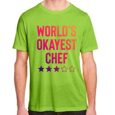 Worlds Okayest Chef Funny Birthday Christmas Gag Gift Funny Gift Adult ChromaSoft Performance T-Shirt