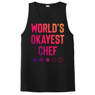 Worlds Okayest Chef Funny Birthday Christmas Gag Gift Funny Gift PosiCharge Competitor Tank