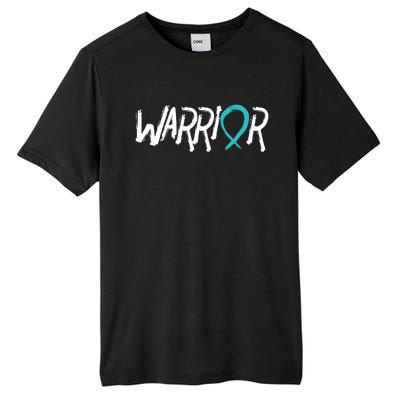 Warrior Ovarian Cancer Carcinoma Gynecology Teal Ribbon Gift Tall Fusion ChromaSoft Performance T-Shirt