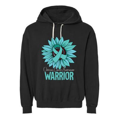 Warrior Ovarian Cancer Awareness Garment-Dyed Fleece Hoodie