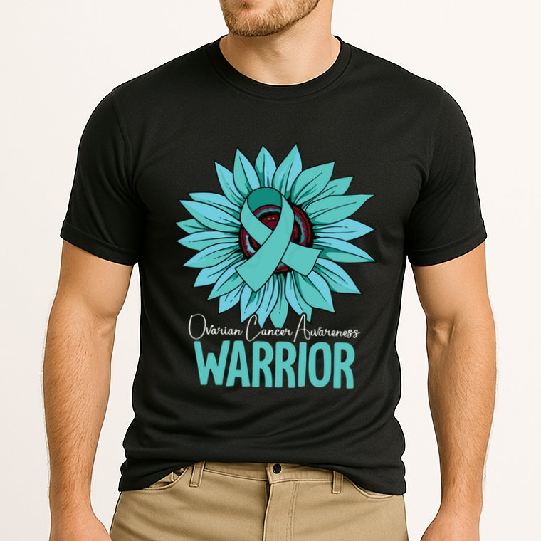 Warrior Ovarian Cancer Awareness Cooling Performance Crew T-Shirt