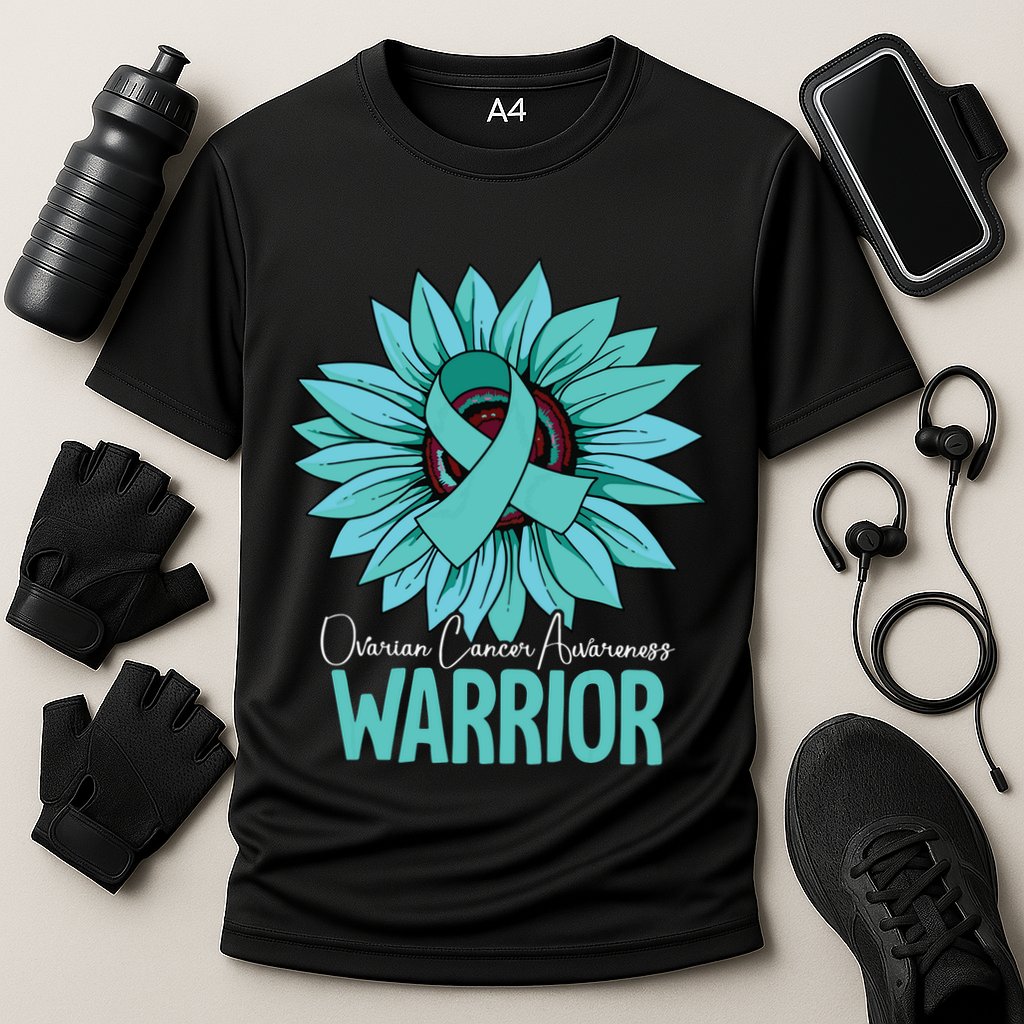 Warrior Ovarian Cancer Awareness Cooling Performance Crew T-Shirt