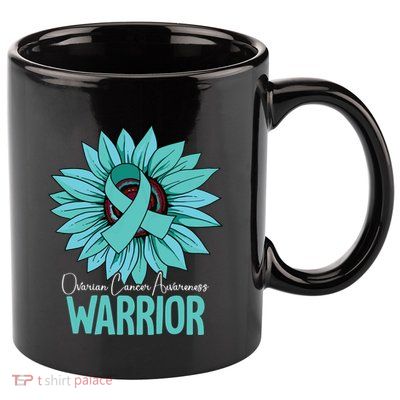 Warrior Ovarian Cancer Awareness 11oz C Handle Ceramic Mug