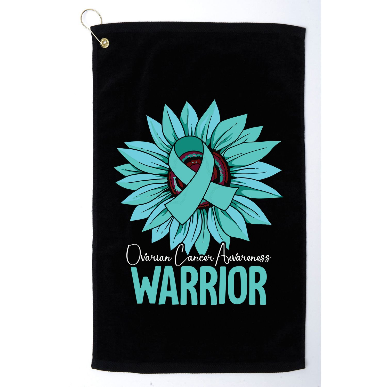 Warrior Ovarian Cancer Awareness Golf Towel