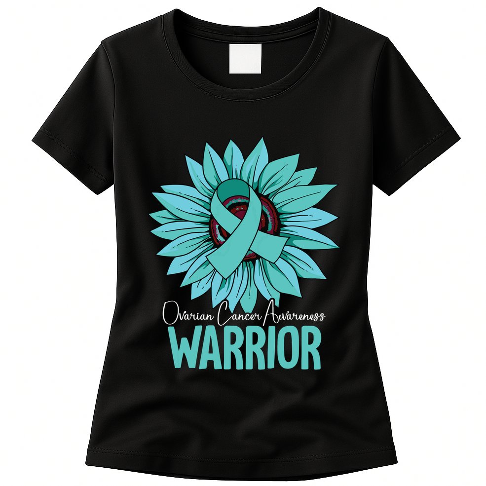 Warrior Ovarian Cancer Awareness Womens T-Shirt