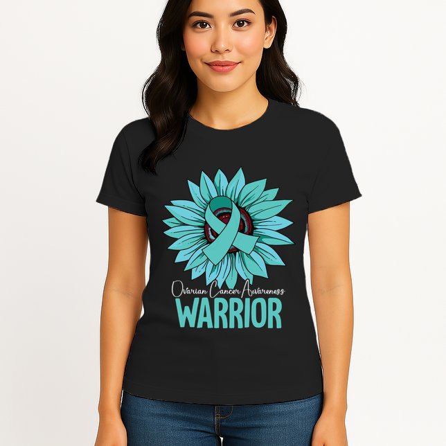 Warrior Ovarian Cancer Awareness Womens T-Shirt