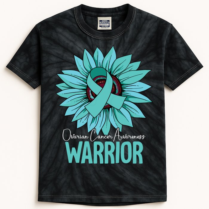 Warrior Ovarian Cancer Awareness Kids Tie-Dye T-Shirt