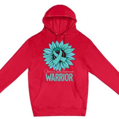 Warrior Ovarian Cancer Awareness Premium Pullover Hoodie